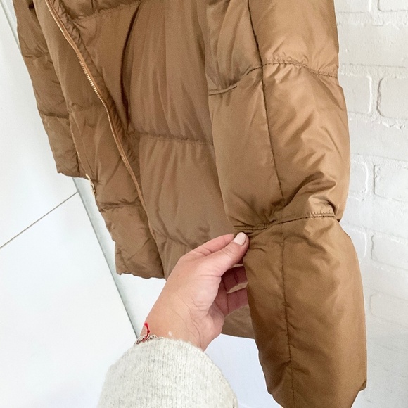 DSQUARED Down Women’s Parks Jacket Puffer Tan Gold Bronze Luxury S Oversized - Picture 12 of 16